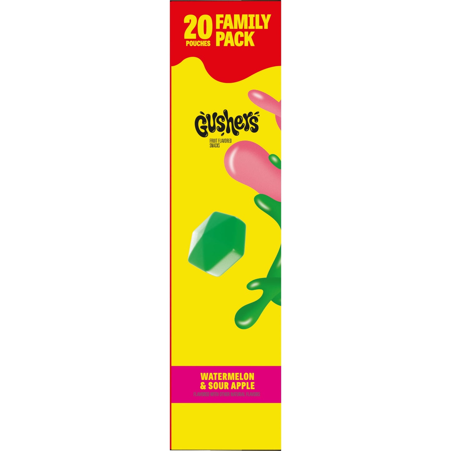 Gushers Fruit Flavored Snacks, Halloween, Watermelon and Sour Apple Flavor, 20 Count, 16 oz