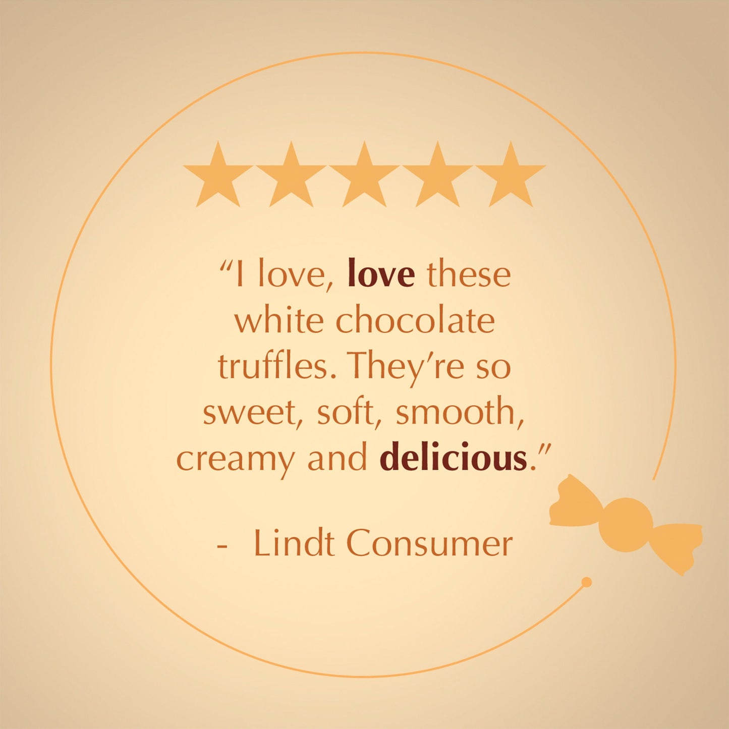 Lindt Lindor White Chocolate Candy Truffles, 5.1 oz. Bag