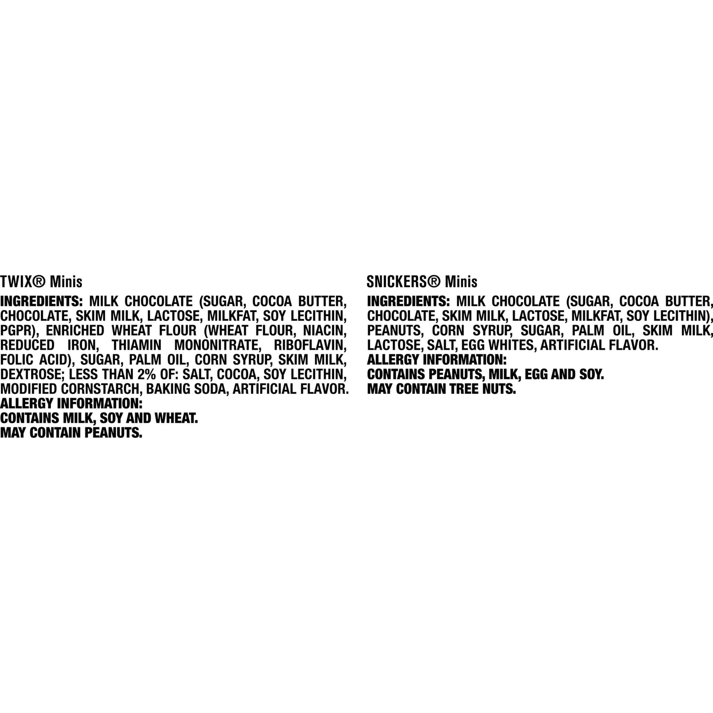 Snickers & Twix Minis Milk Chocolate Bars Variety pack, Party Size - 2