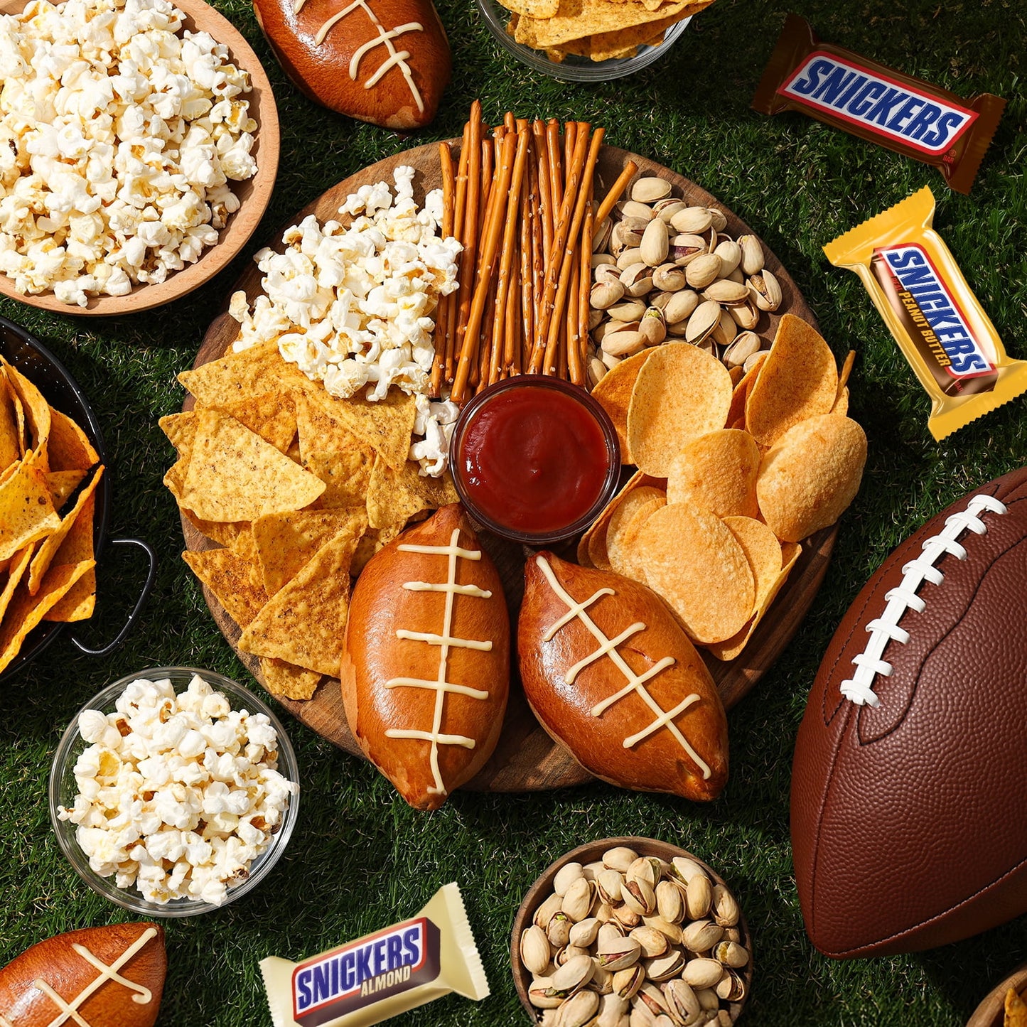 Snickers Fun Size Football Chocolate Bars Variety Pack, Party Size - 2