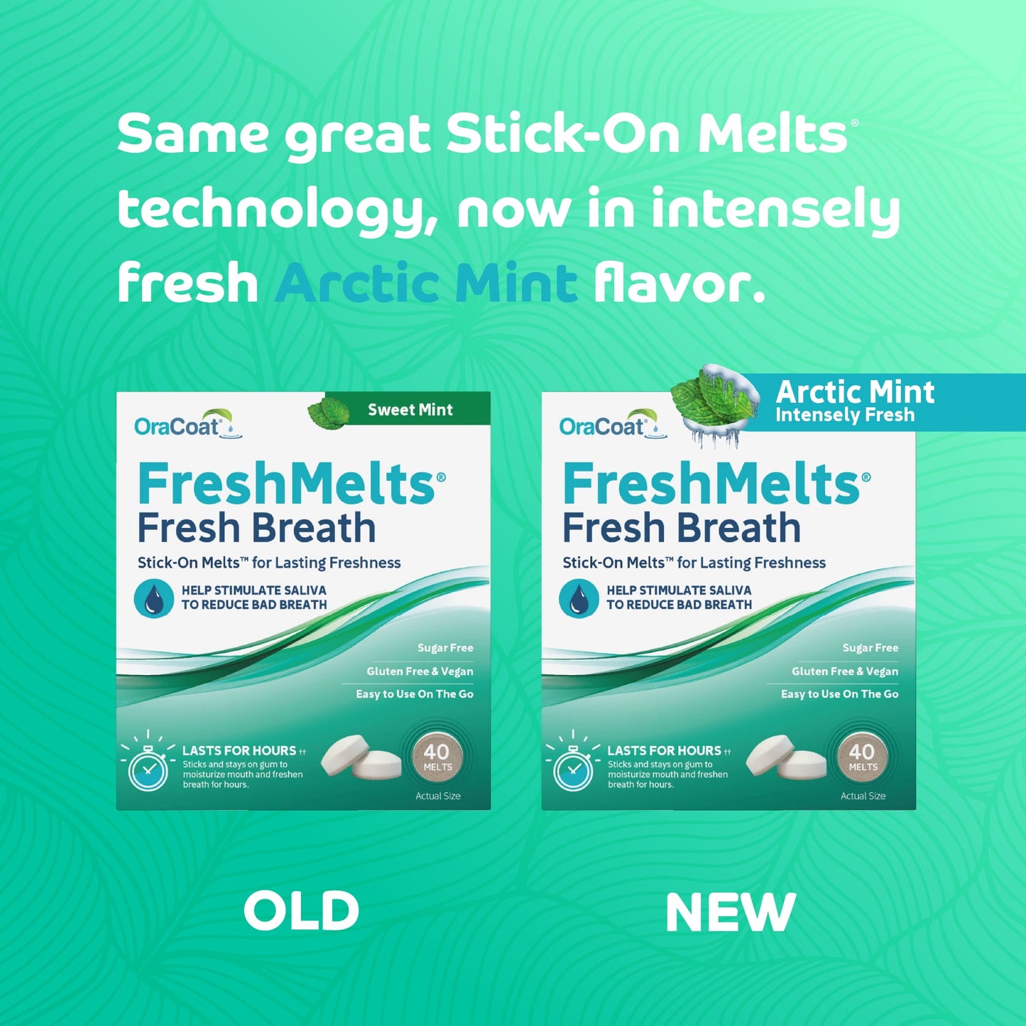 OraCoat FreshMelts Fresh Breath Stick-on Melts for Lasting Freshness (2 pack)