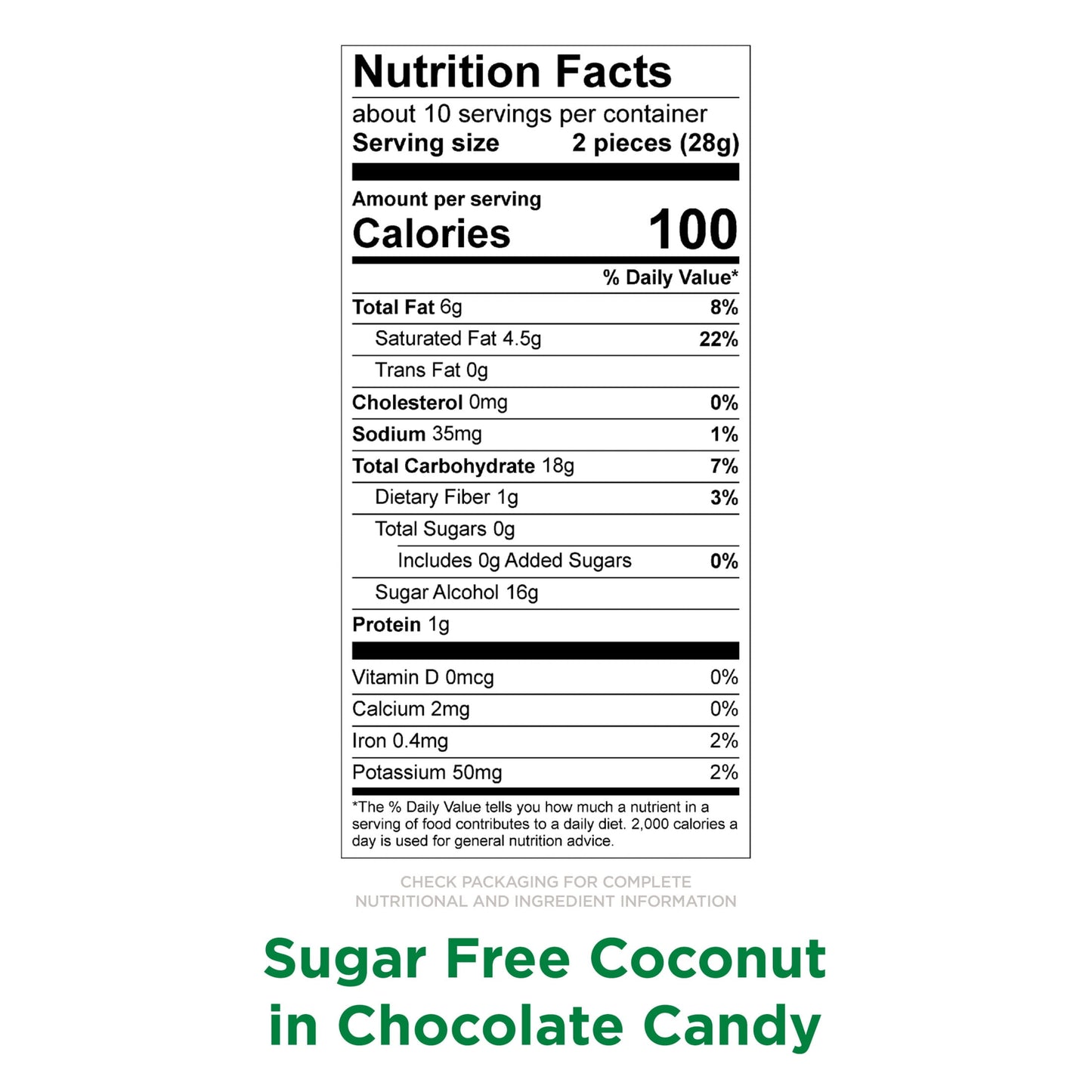 RUSSELL STOVER Sugar Free Coconut in Chocolate Candy, 10 oz. bag