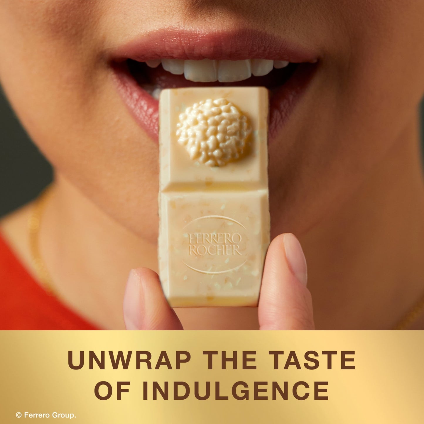 Ferrero Rocher premium chocolate bar, White Chocolate with Hazelnut Filling