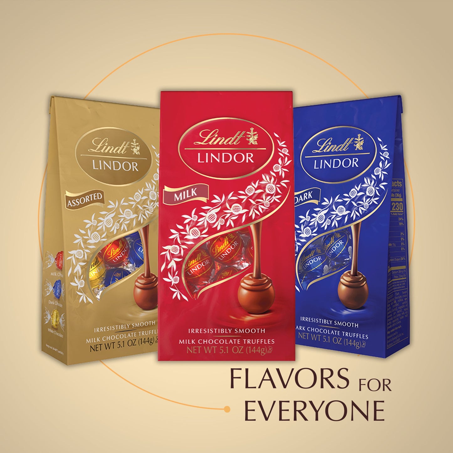 Lindt Lindor White Chocolate Candy Truffles, 5.1 oz. Bag