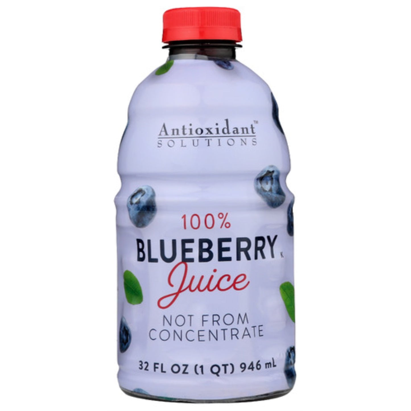 Antioxidant Solutions 100% Blueberry Juice Not from Concentrate, 32 fl