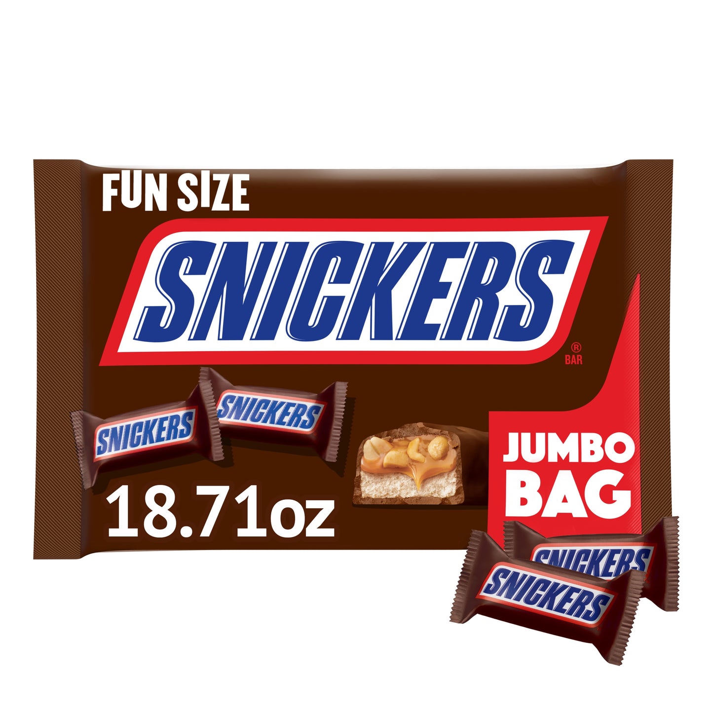 Snickers Fun Size Football Chocolate Bars Variety Pack, Party Size - 2