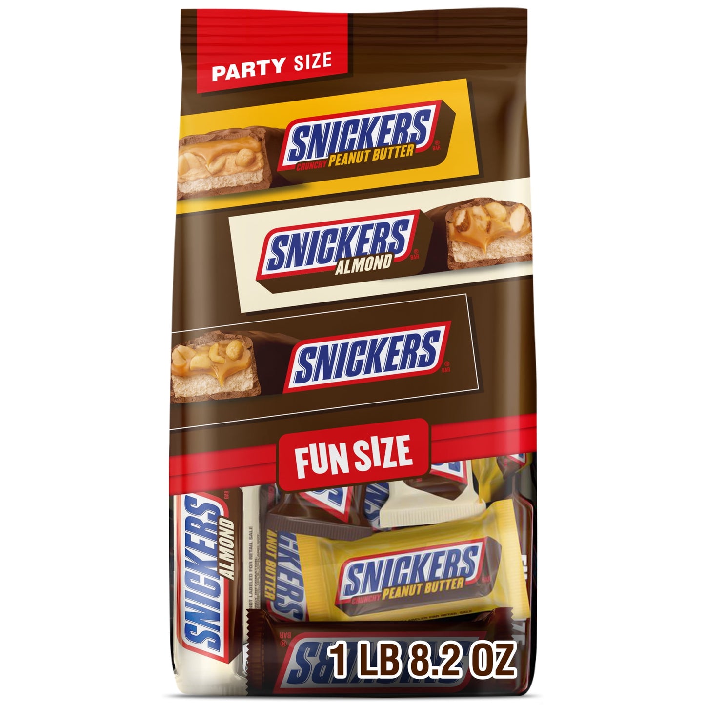 Snickers Fun Size Football Chocolate Bars Variety Pack, Party Size - 2