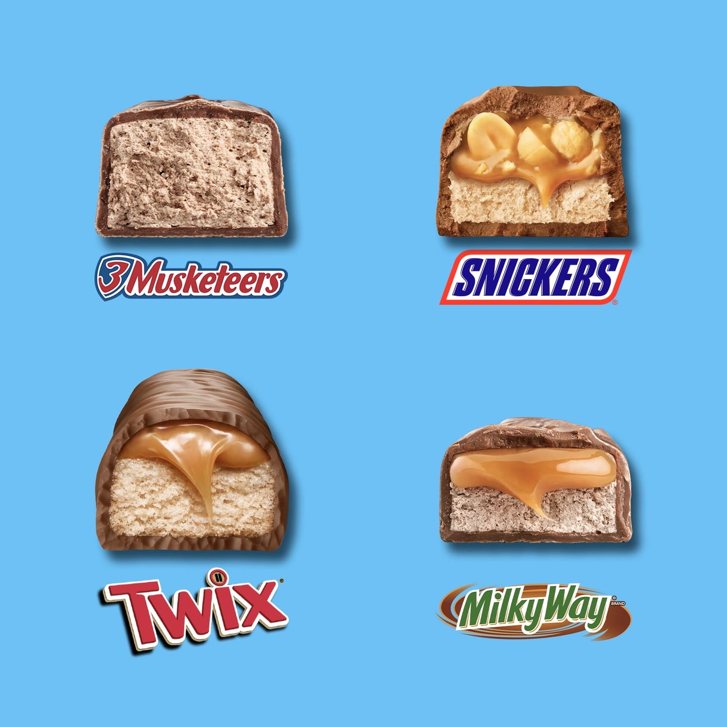 Mars Mixed Snickers, Twix, Milky Way, & 3 Musketeers Minis Chocolate Bars