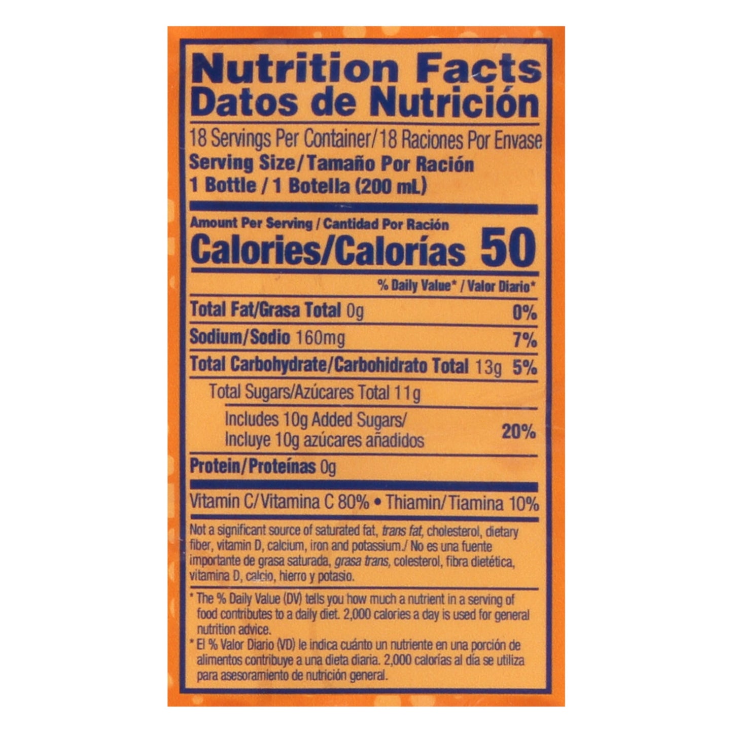 SUNNYD Tangy Original Shelf Stable Orange Juice Drink, 18 Count, 6.75