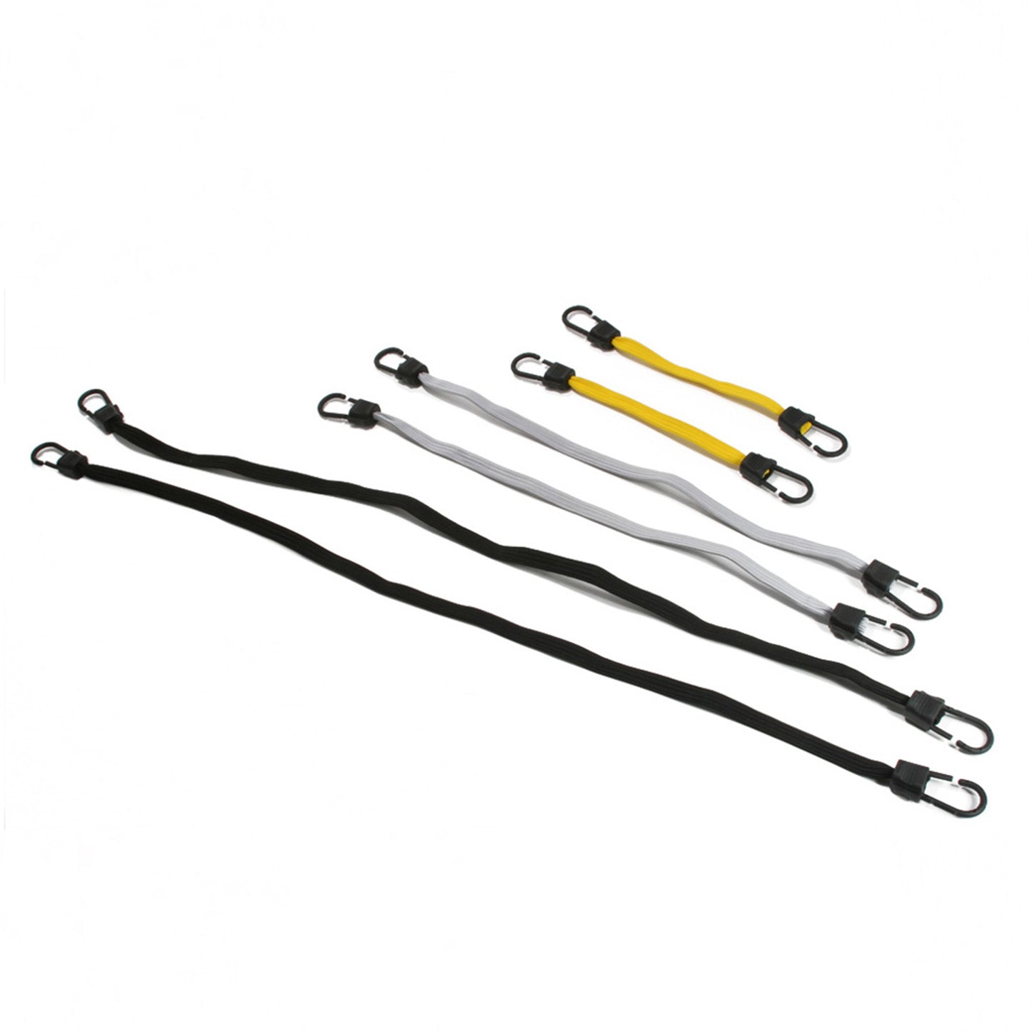 Flat Bungee Assortment - 6 Pieces | Pack of 2