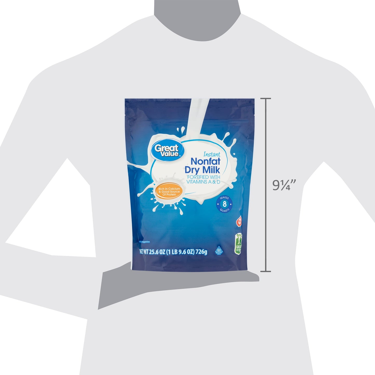 Great Value Instant Nonfat Dry Milk, 25.6 oz Bag