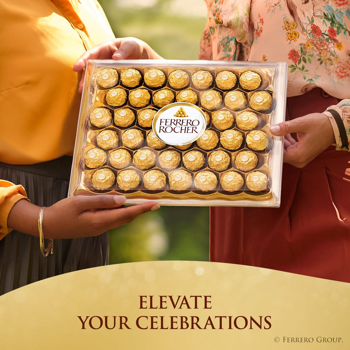 Ferrero Rocher Gourmet Hazelnut Milk Chocolate Gift Box, 12ct 5.3 oz