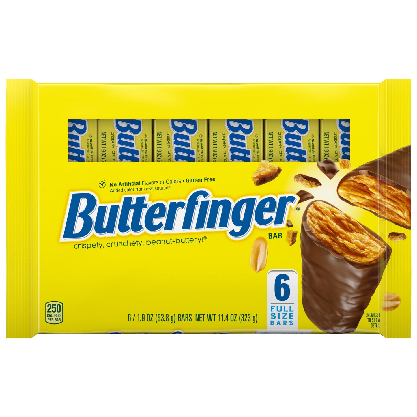 Butterfinger Full Size Candy Bar, 6 Count, 1.9 oz