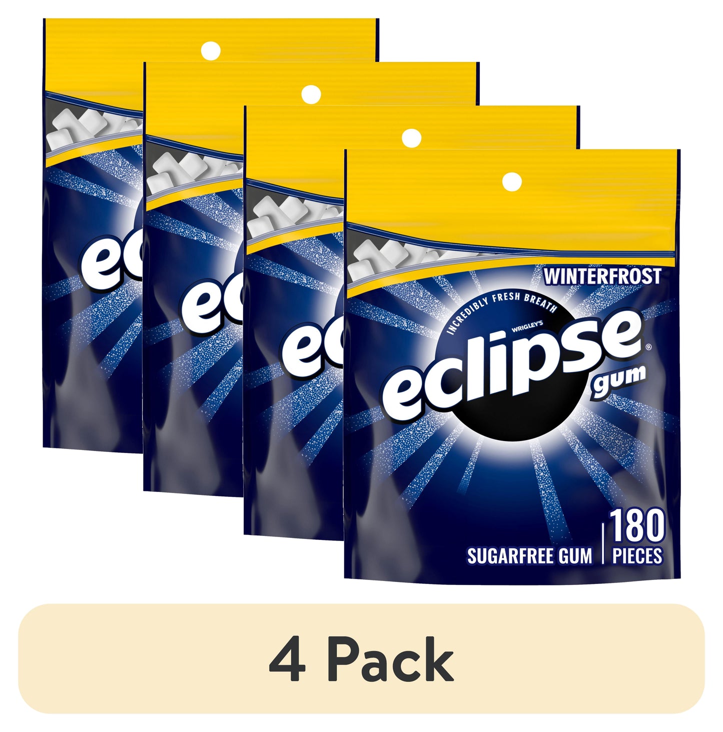 Eclipse Winterfrost Sugar Free Chewing Gum, Value Pack - 180 ct Bag