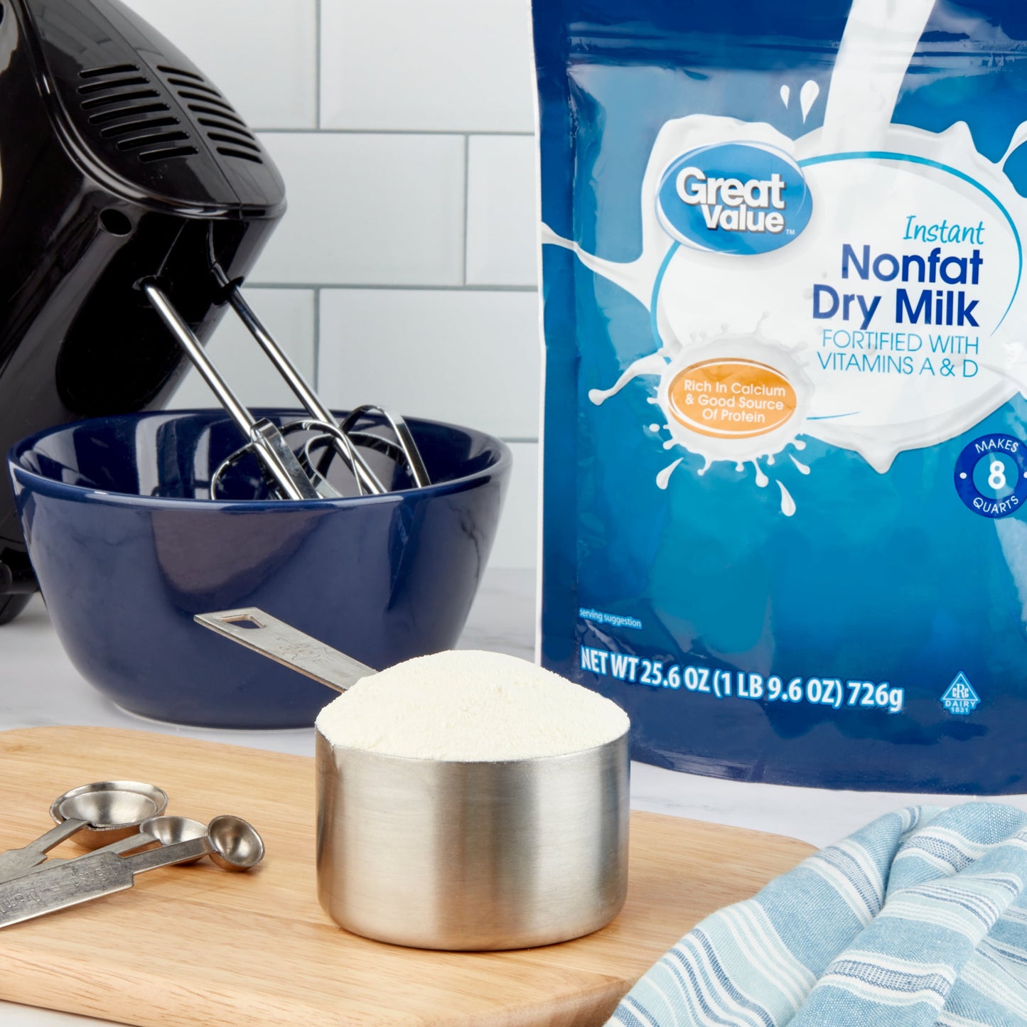 Great Value Instant Nonfat Dry Milk, 25.6 oz Bag
