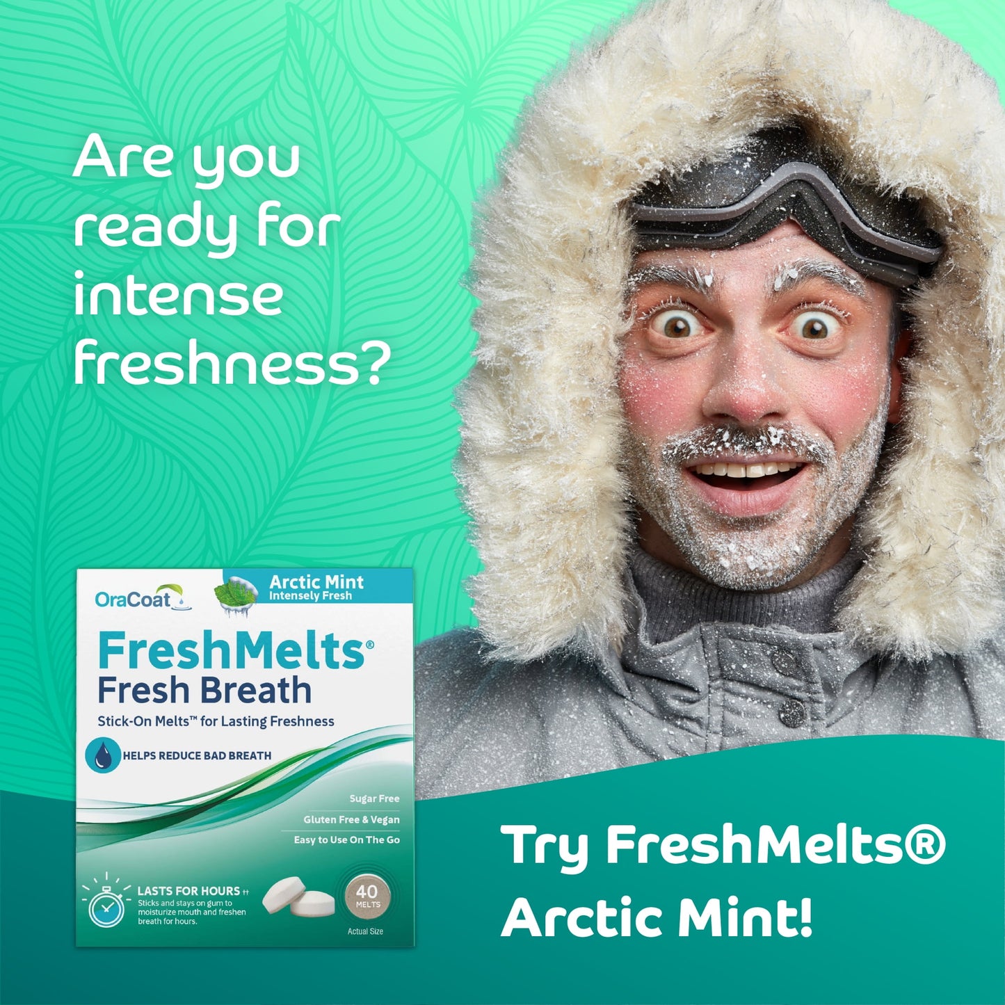 OraCoat FreshMelts Fresh Breath Stick-on Melts for Lasting Freshness (2 pack)