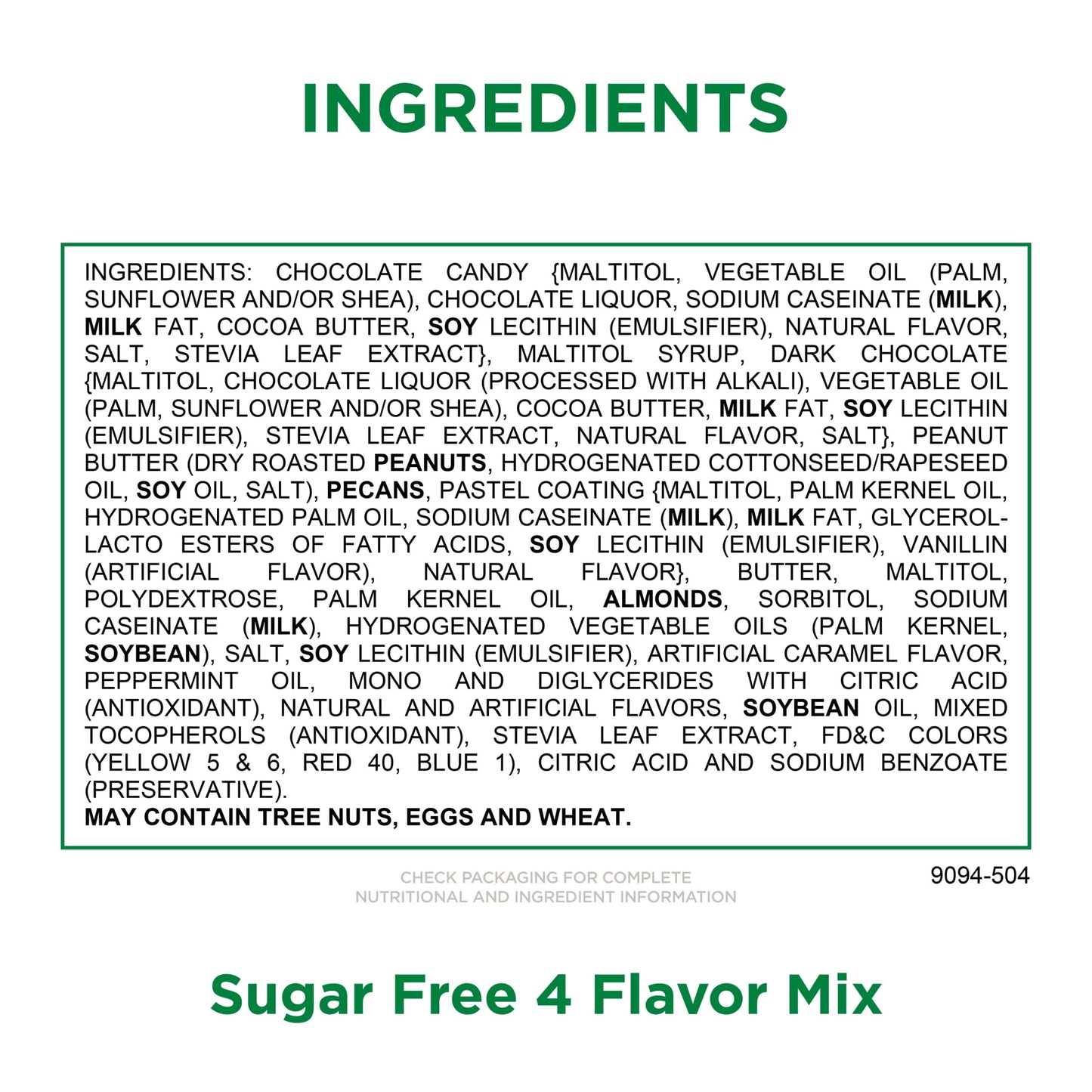 RUSSELL STOVER Sugar Free 4 Flavor Mix in Chocoalte Candy & Dark Chocolate Candy