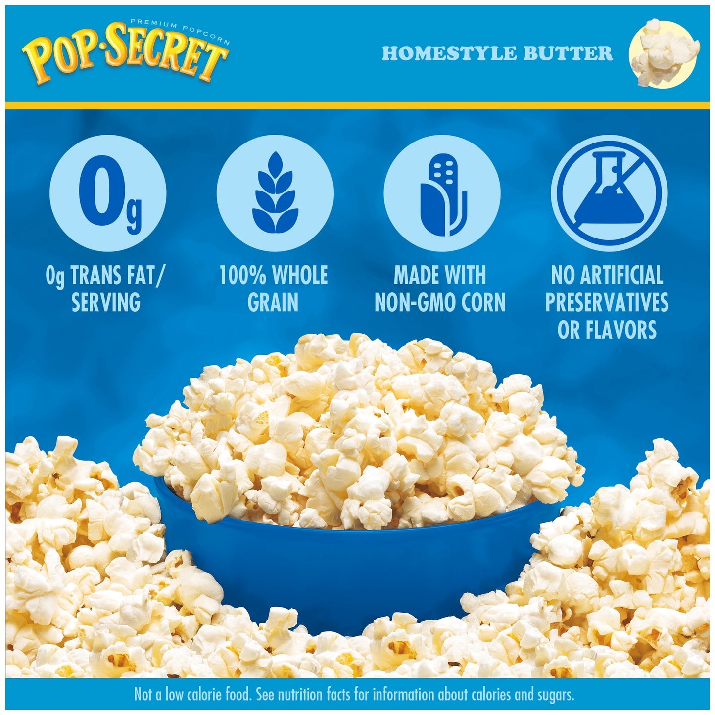 Pop Secret Microwave Popcorn, Homestyle Butter Flavor, 3.2 oz Sharing