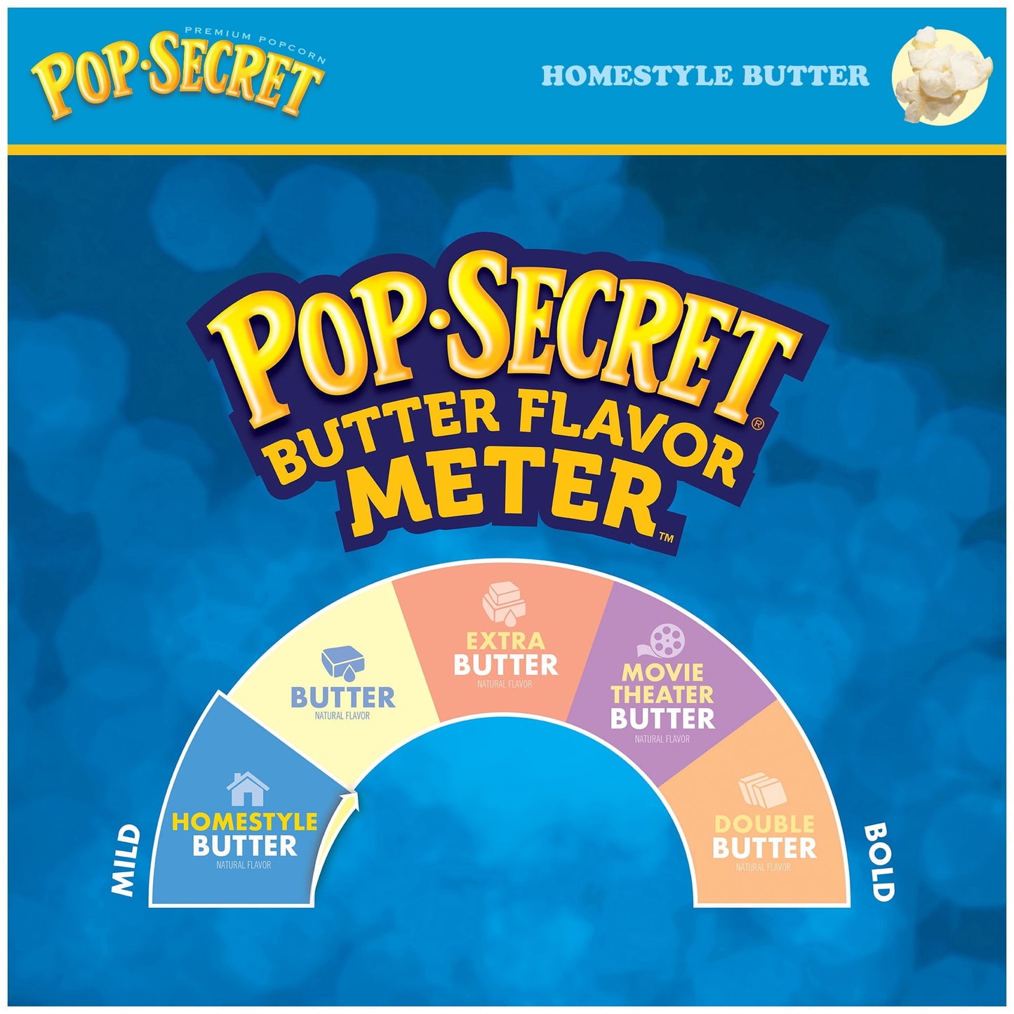 Pop Secret Microwave Popcorn, Homestyle Butter Flavor, 3.2 oz Sharing