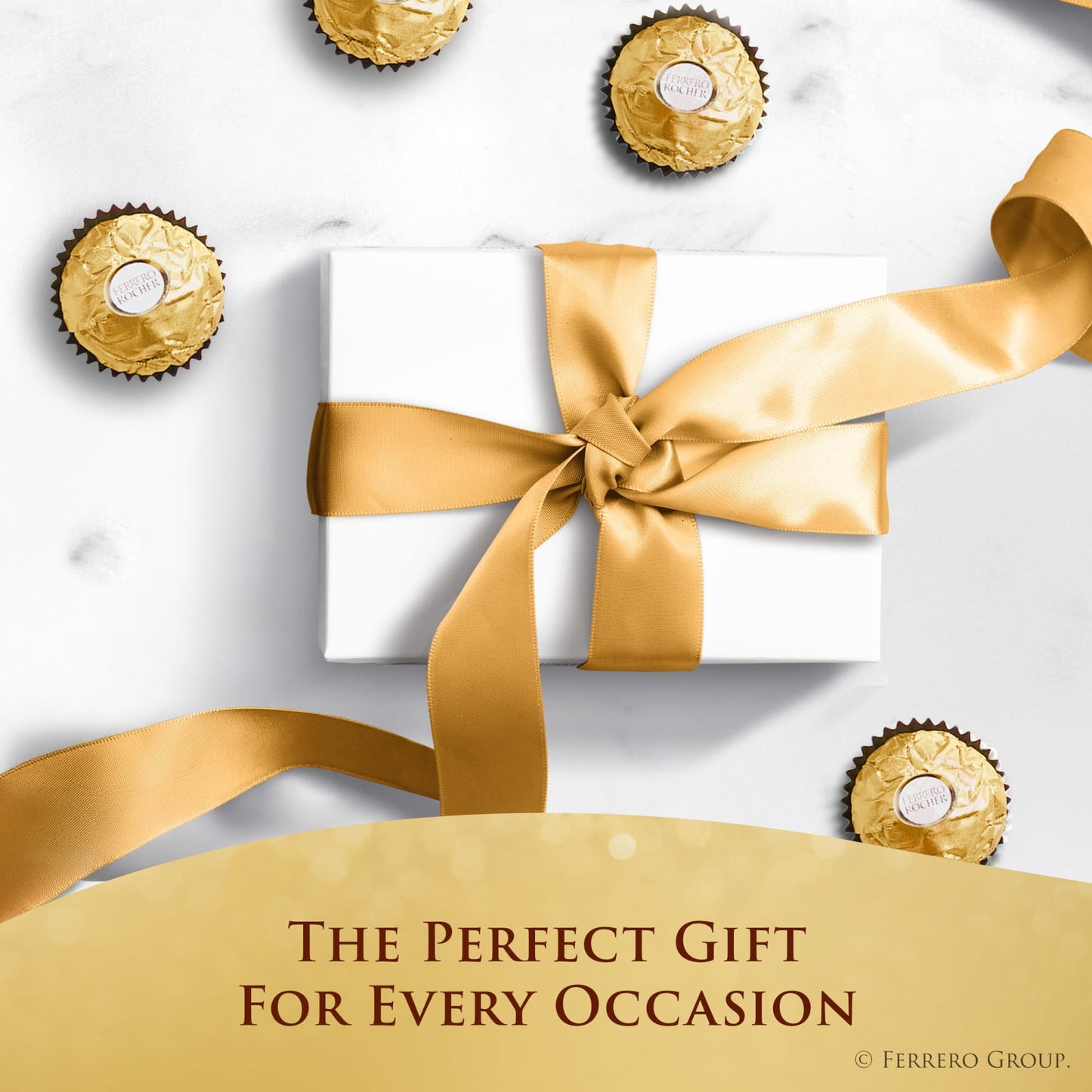 Ferrero Rocher Gourmet Hazelnut Milk Chocolate Gift Box, 12ct 5.3 oz