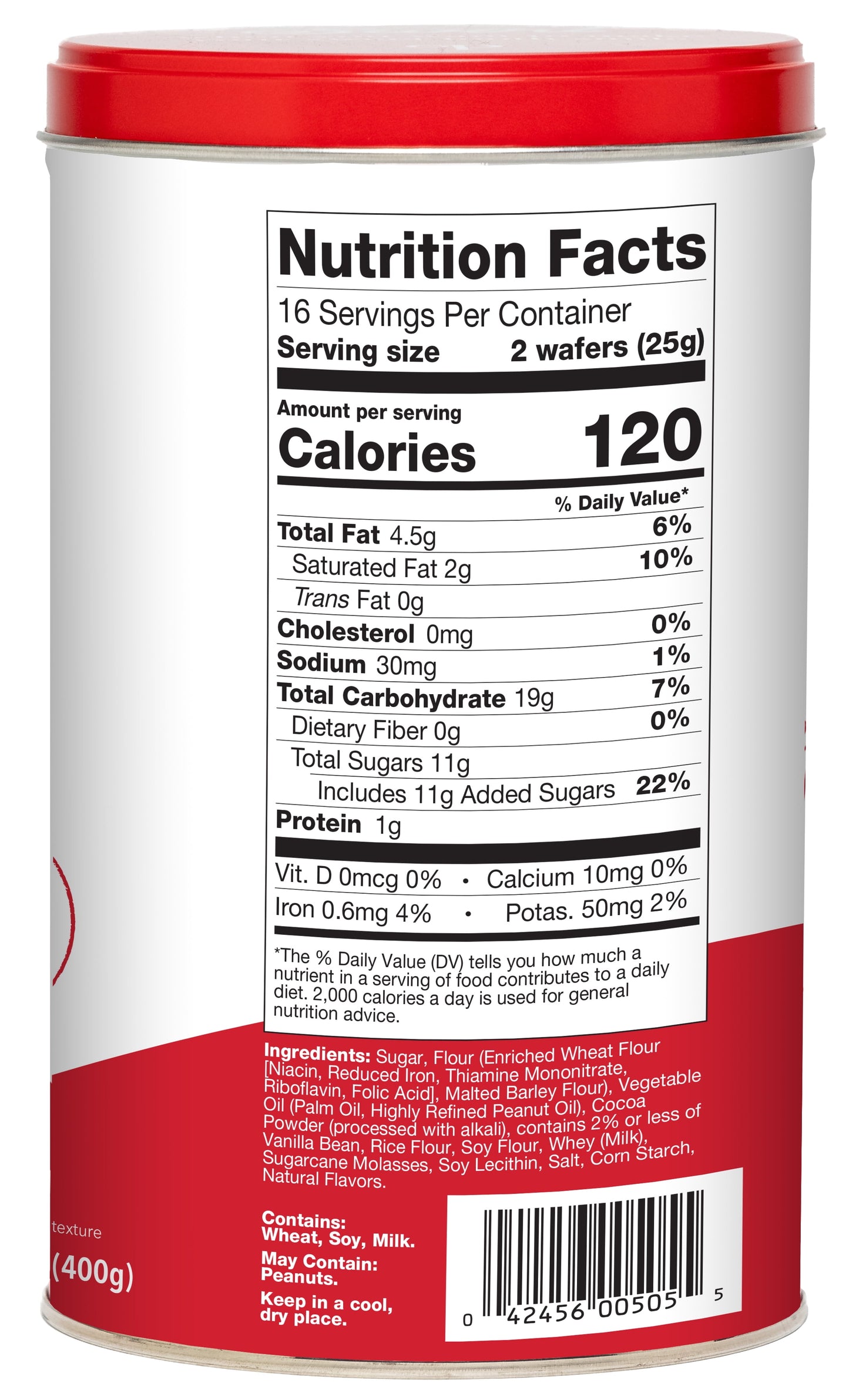 Pirouline Chocolate Hazelnut Creme Filled Rolled Wafers - 14.1oz Tin, 32 Cookies