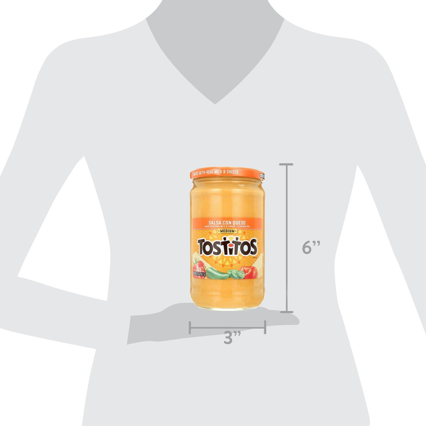 Tostitos Brand Dips & Salsas Medium Salsa Con Queso, 23 Ounce Jar