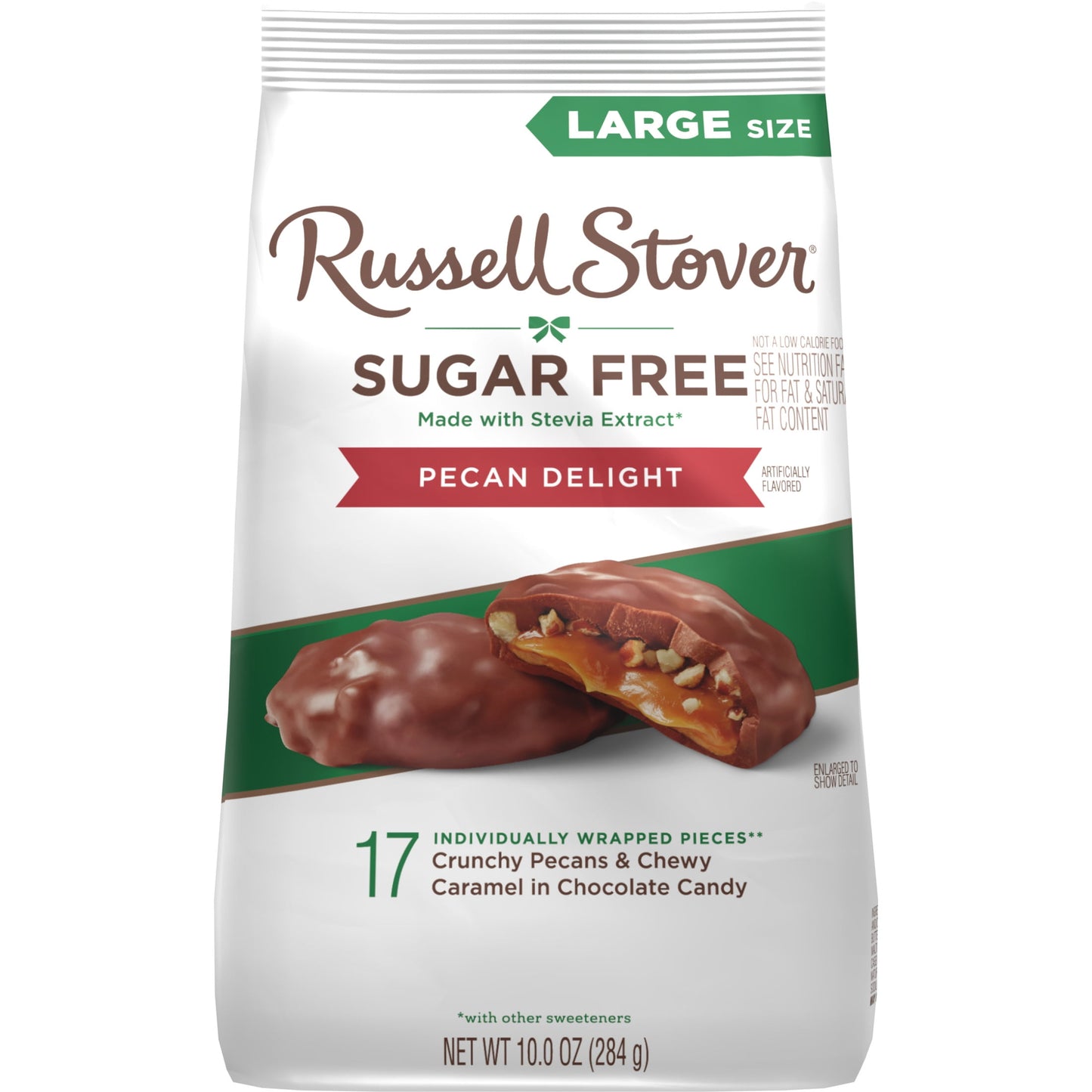 RUSSELL STOVER Sugar Free Pecan Delight Chocolate Candy, 10 oz. bag