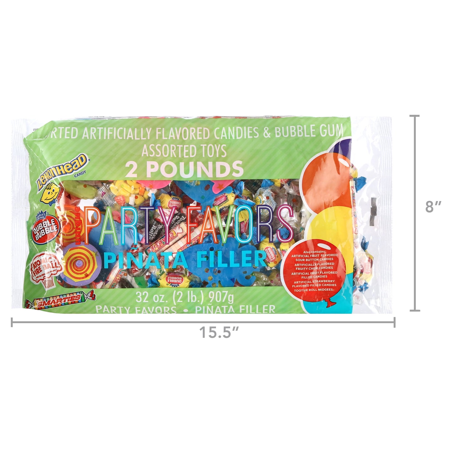Assorted Candy and Toys Pinata Filler, 2 lbs