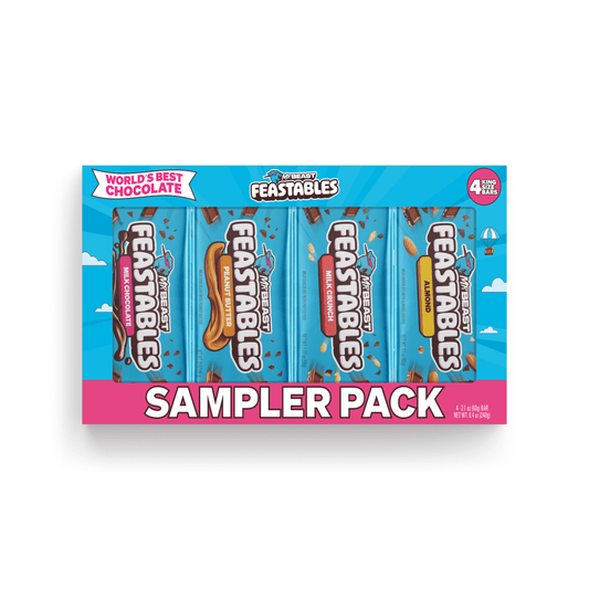 Feastables MrBeast Milk Chocolate Bar Sampler Variety Pack, 2.1 oz (60
