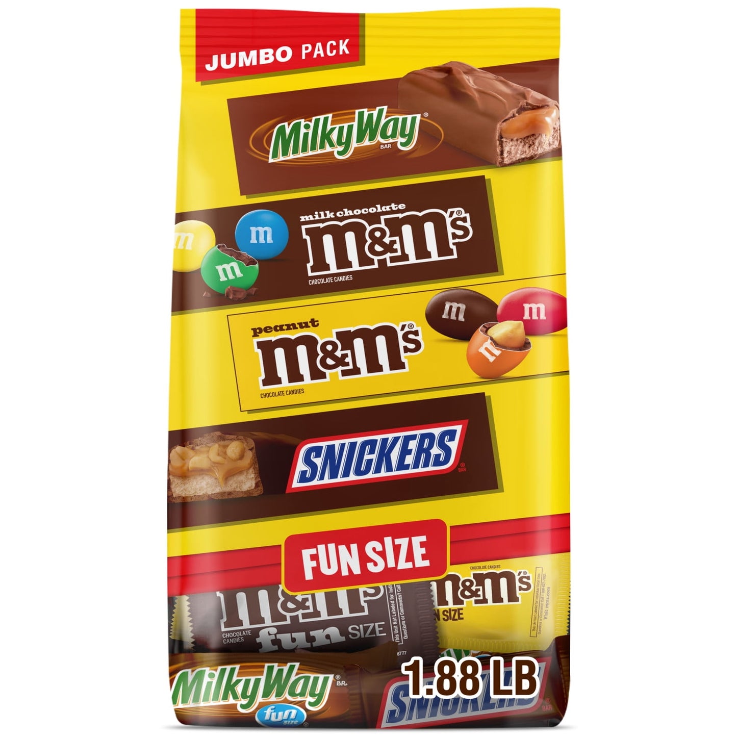 M&M's, Snickers & Milky Way Chocolate Candy Variety Mix , Party Size - 19.2 oz Bulk Bag