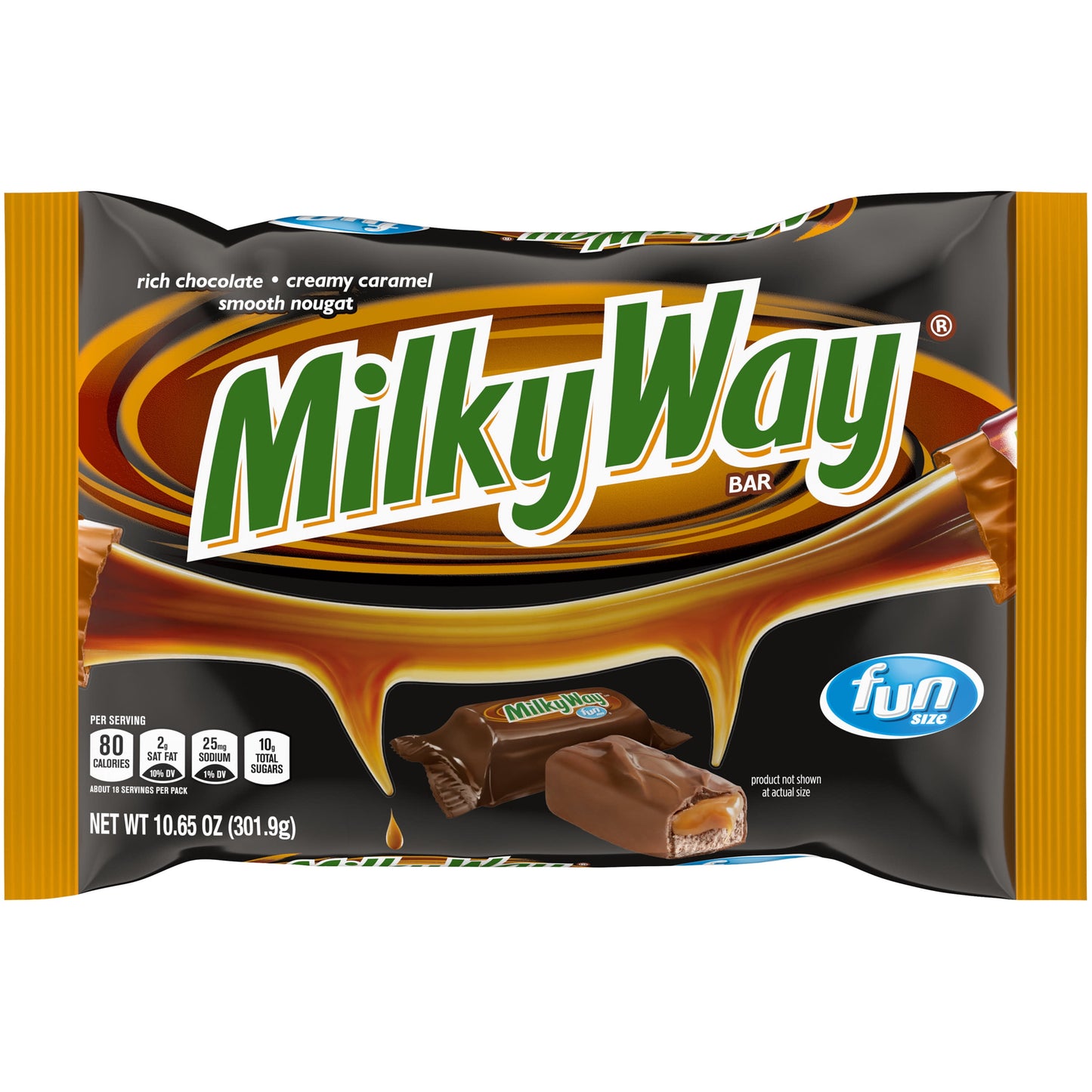 Milky Way Fun Size Milk Chocolate Candy Bars - 18.47 oz Bag