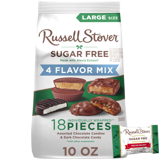 RUSSELL STOVER Sugar Free 4 Flavor Mix in Chocoalte Candy & Dark Chocolate Candy