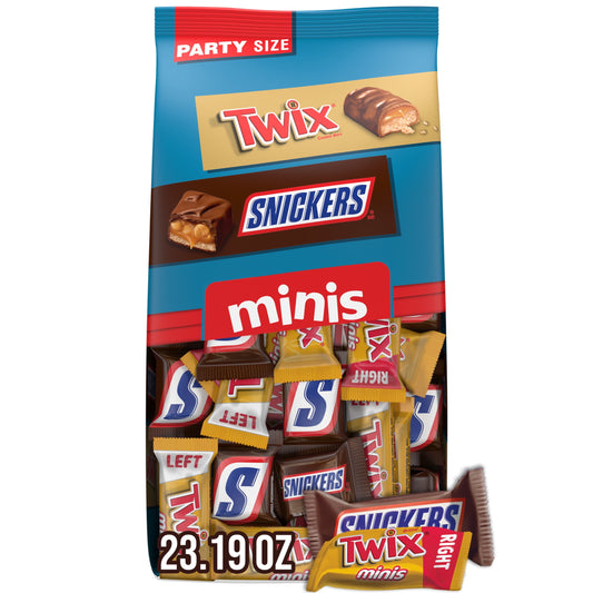 Snickers & Twix Minis Milk Chocolate Bars Variety pack, Party Size - 2