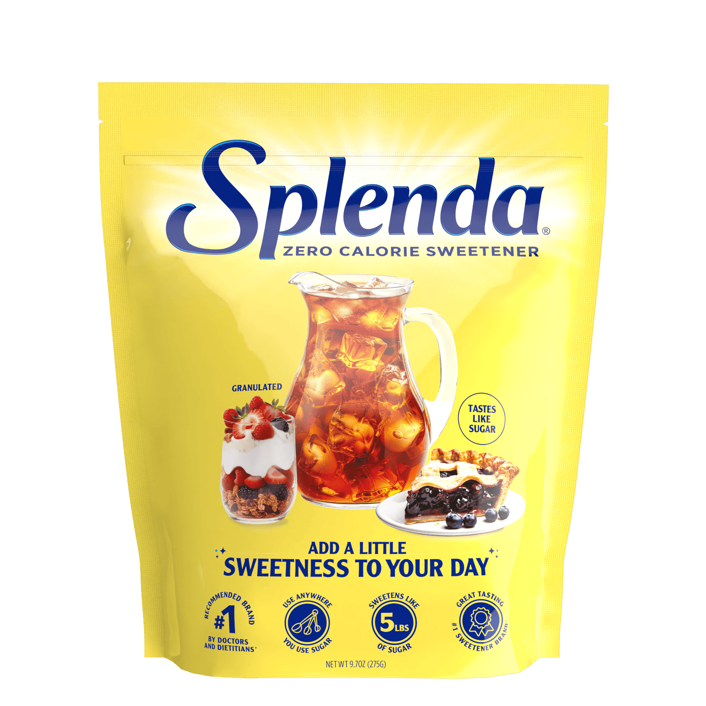 Splenda Zero Calorie Sweetener, Granulated Sugar Substitute, 9.7 oz Pl
