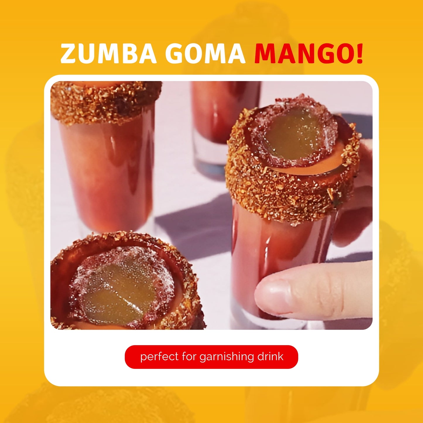 Zumba Pica Goma Mix Gummy Candy, Mexican Tamarind and Mango Candy, 20 Count