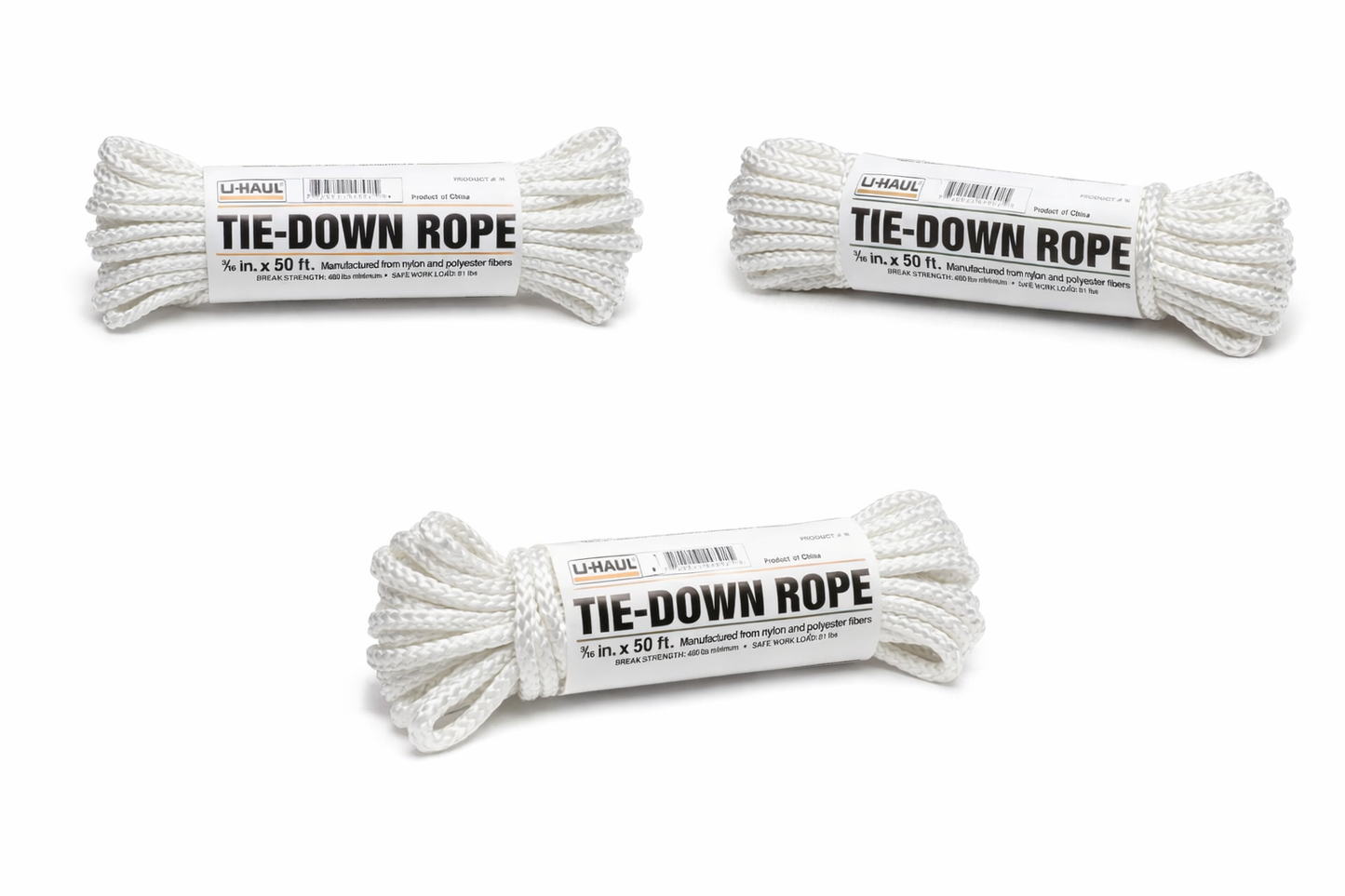 Nylon Tie-Down Rope (81-lb Workload) - 50 ft | Pack of 2