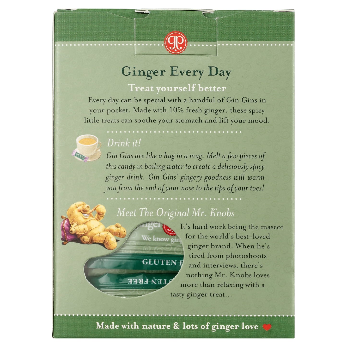 Gin Gins Original Chewy Ginger Candy with Fresh Ginger, 4.5 oz