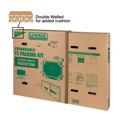 Heavy-Duty Expandable TV Moving Box - Large (32" - 70")
