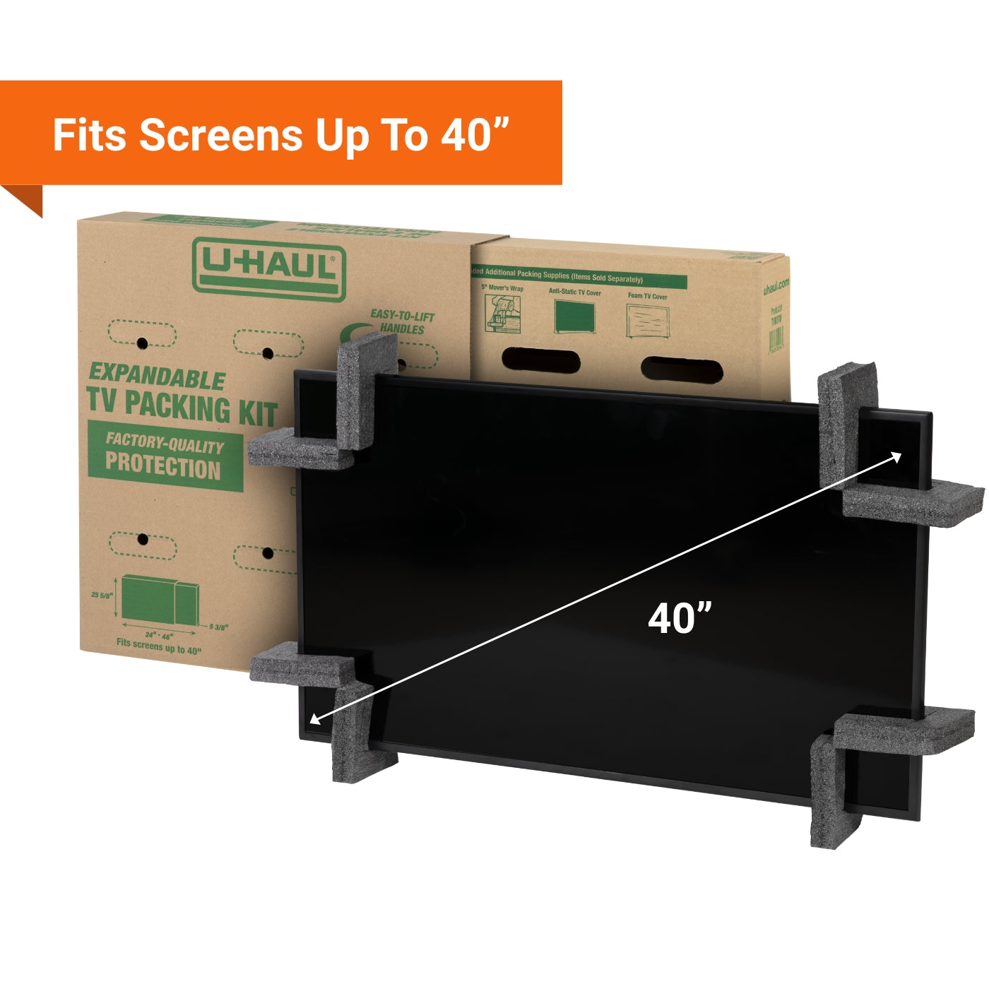 Heavy-Duty Expandable TV Moving Box - Medium (Under 40")