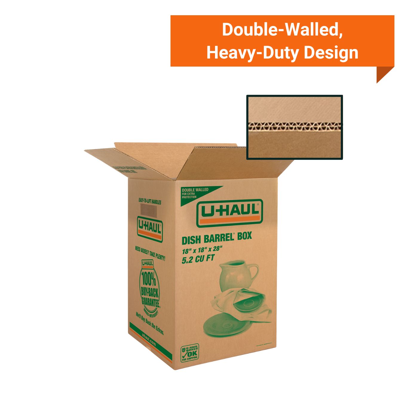 Double-Walled Dish Barrel® Box | Pack of 2