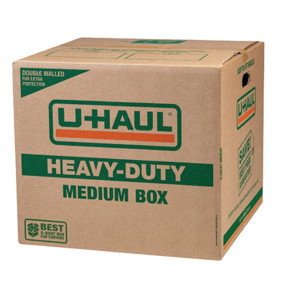 Medium Heavy-Duty Double Wall Moving & Shipping Box - 18-1/8” x 18” x 16” (L x W x H) | Pack of 2
