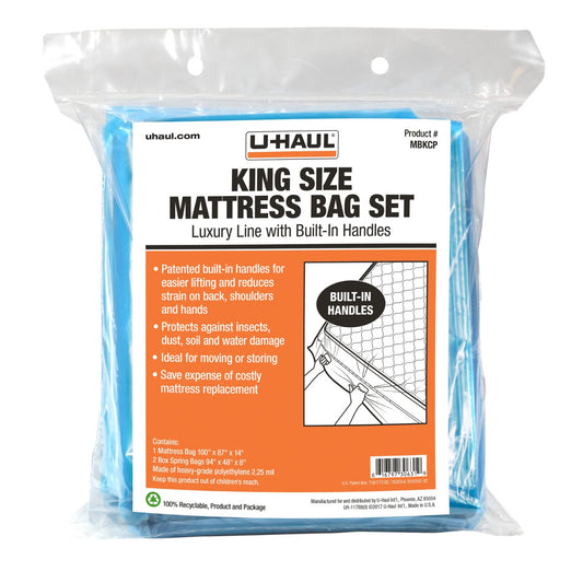 King Size Mattress Bag Set with Handles for Moving and Storage