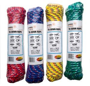 Assorted Color of Braided MFP Tie-Down Rope (126-lb Workload) - 100 ft | Pack of 2