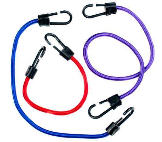Premium Bungee Assortment - 10 mm Diameter Cords - 6 Pieces | Pack of 2