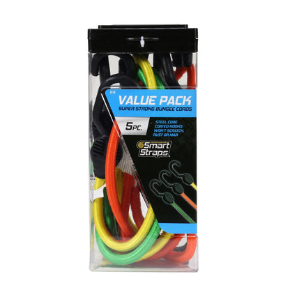 SmartStraps Super-Strong Bungee Assortment - 5 Pieces | Pack of 2