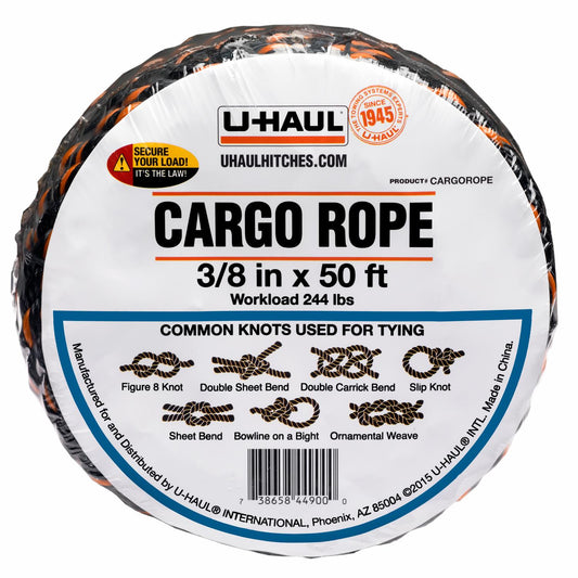 Braided Cargo Rope (244-lb Workload) - 50 ft | Pack of 2