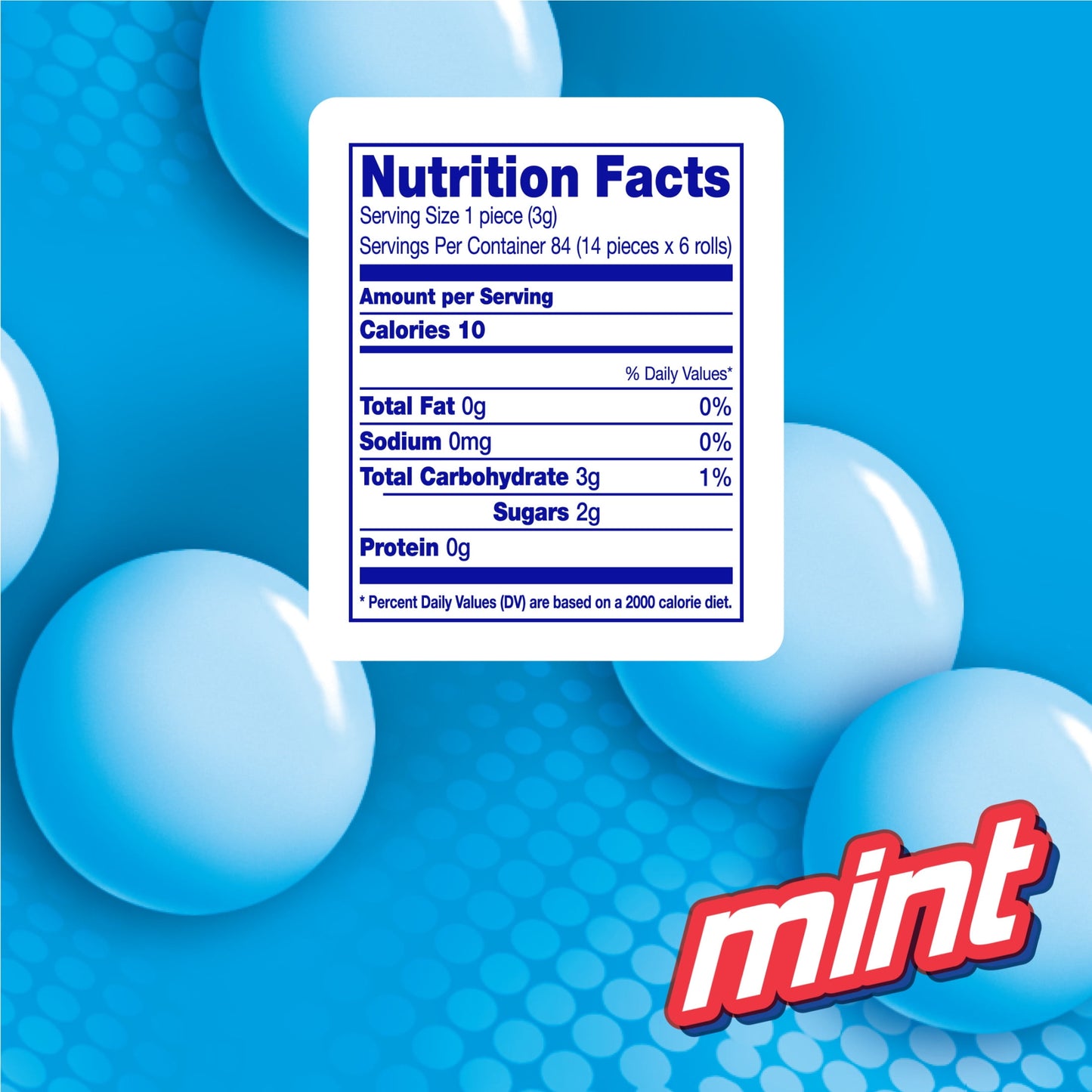Mentos Peppermint Chewy Mint Candy Roll, 1.32 oz (2 pack)