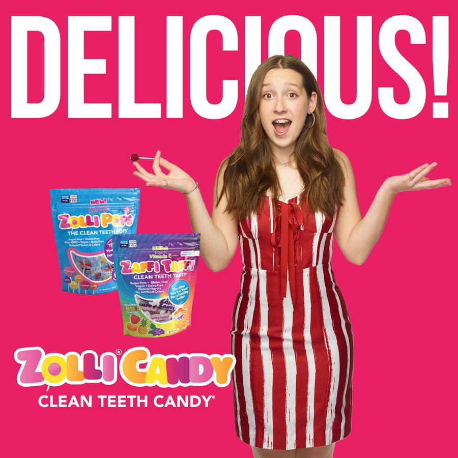 ZOLLIPOPS Lollipops, Sugar Free Candy, Allergen Free with Natural Fruit Flavor, Keto, Vegan 5.2 oz