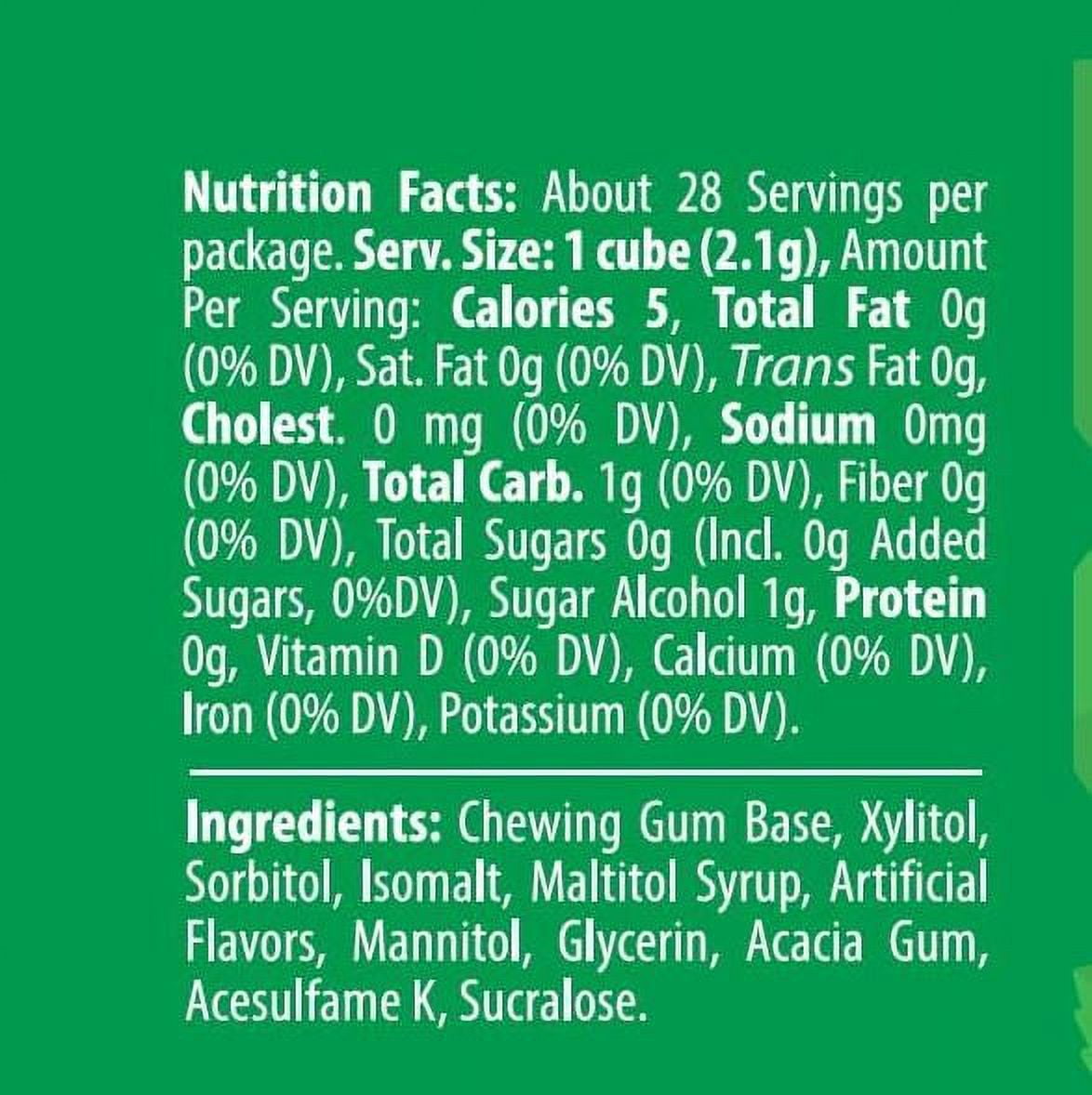 Elite Must Sugar Free Spearmint Cubed Gum, 2oz (2 pack)